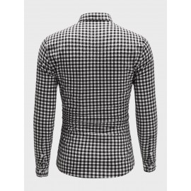 Men Gingham Print Shirt