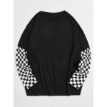 Men Checkerboard Print Sleeve Tee