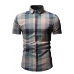 Men Plaid Button Up Shirt