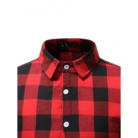 Men Gingham Print Shirt