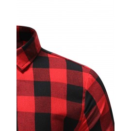 Men Gingham Print Shirt