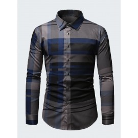 Men Plaid Print Shirt