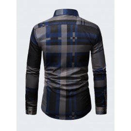 Men Plaid Print Shirt