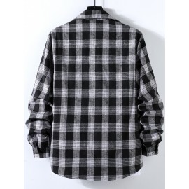 Men Plaid Button Up Shirt