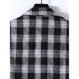 Men Plaid Button Up Shirt