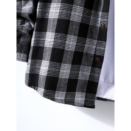 Men Plaid Button Up Shirt