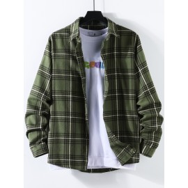 Men Plaid Shirt Without Tee