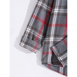 Men Tartan Button Up Shirt