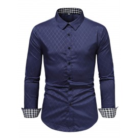 Men Gingham &  Print Shirt