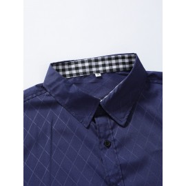 Men Gingham &  Print Shirt