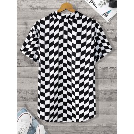 Men Random Geo Print Shirt Without Tee