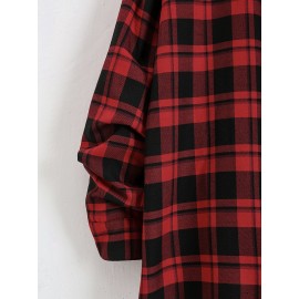 Men Plaid Button Front Shirt Without Tee