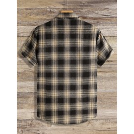 Men Plaid Print Shirt Without Tee