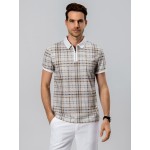 Men Random Glen Plaid Polo Shirt