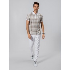 Men Random Glen Plaid Polo Shirt