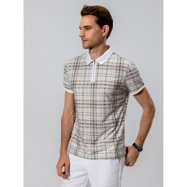 Men Random Glen Plaid Polo Shirt