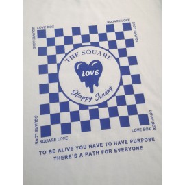 Men Checker & Slogan Graphic Tee