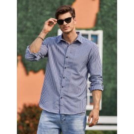 Men Gingham Print Shirt