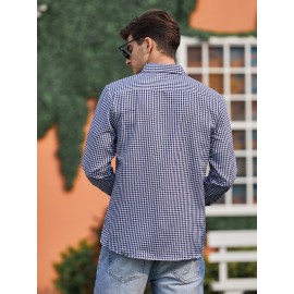 Men Gingham Print Shirt