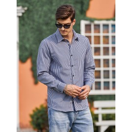 Men Gingham Print Shirt