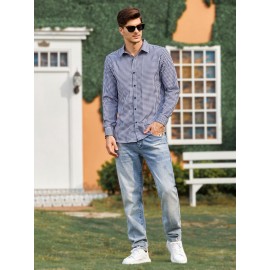 Men Gingham Print Shirt