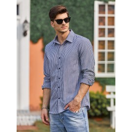 Men Gingham Print Shirt