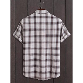 Men Plaid Print Shirt Without Tee