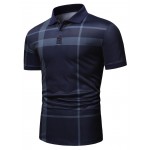 Men Plaid Polo Shirt