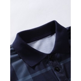 Men Plaid Polo Shirt