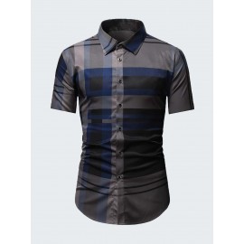 Men Random Plaid Print Shirt