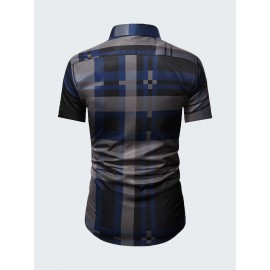 Men Random Plaid Print Shirt