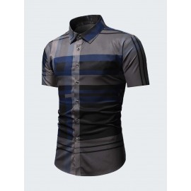 Men Random Plaid Print Shirt